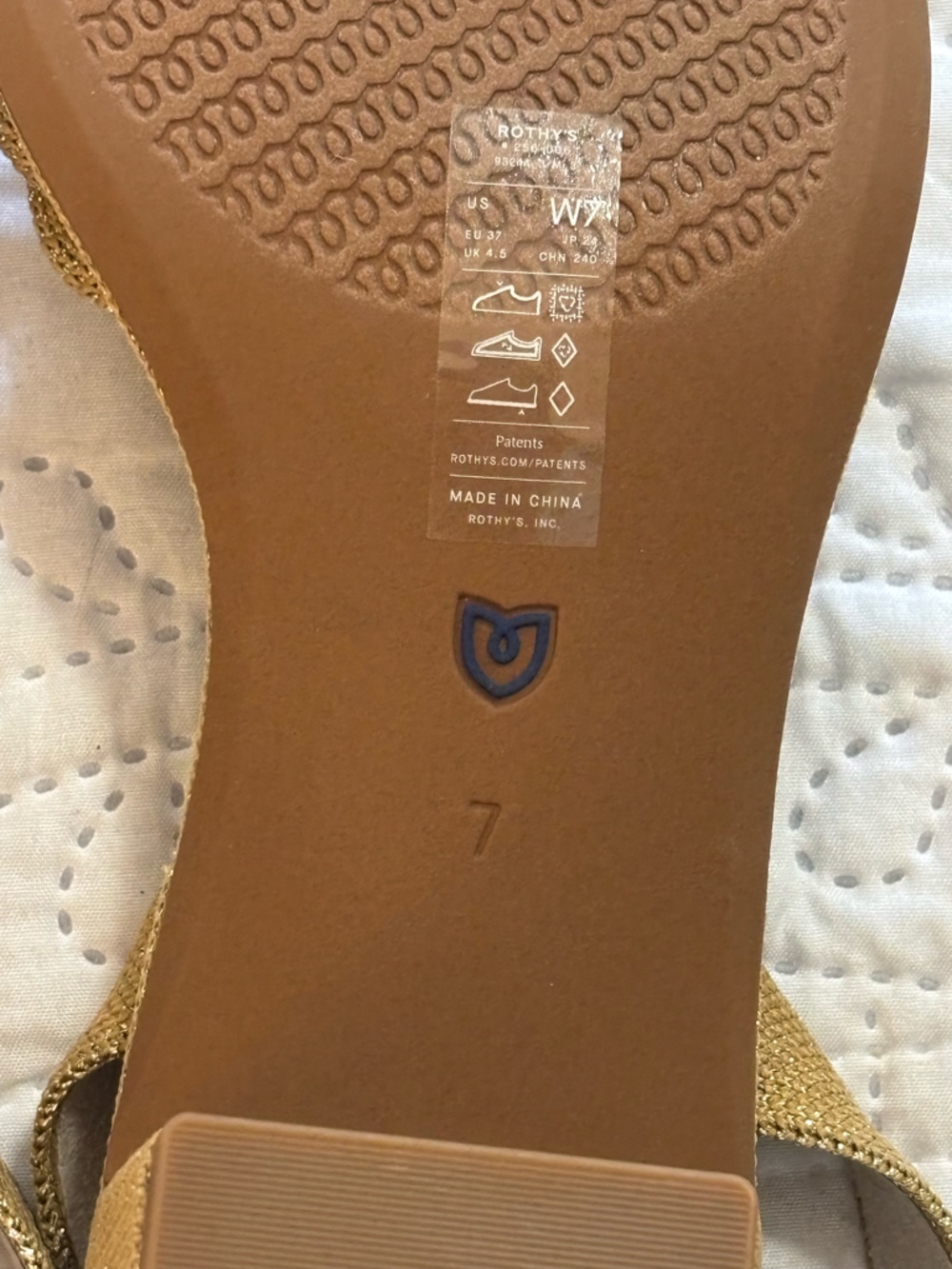 NEW Rothy’s The Knot Sandal in Color Golden Sun | Size 7 - Picture 9 of 10